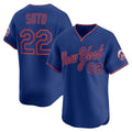 New York Mets #22 Juan Soto Royal CLOTHIN Alternate Limited Player Jersey