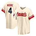 Los Angeles Angels #4 Christian Moore Player Cream CLOTHIN City Connect Home Stitched Jerseys