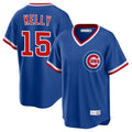 Chicago Cubs #15 Carson Kelly Player Royal CLOTHIN T-shirt Cooperstown Collection Limited Stitched Jerseys