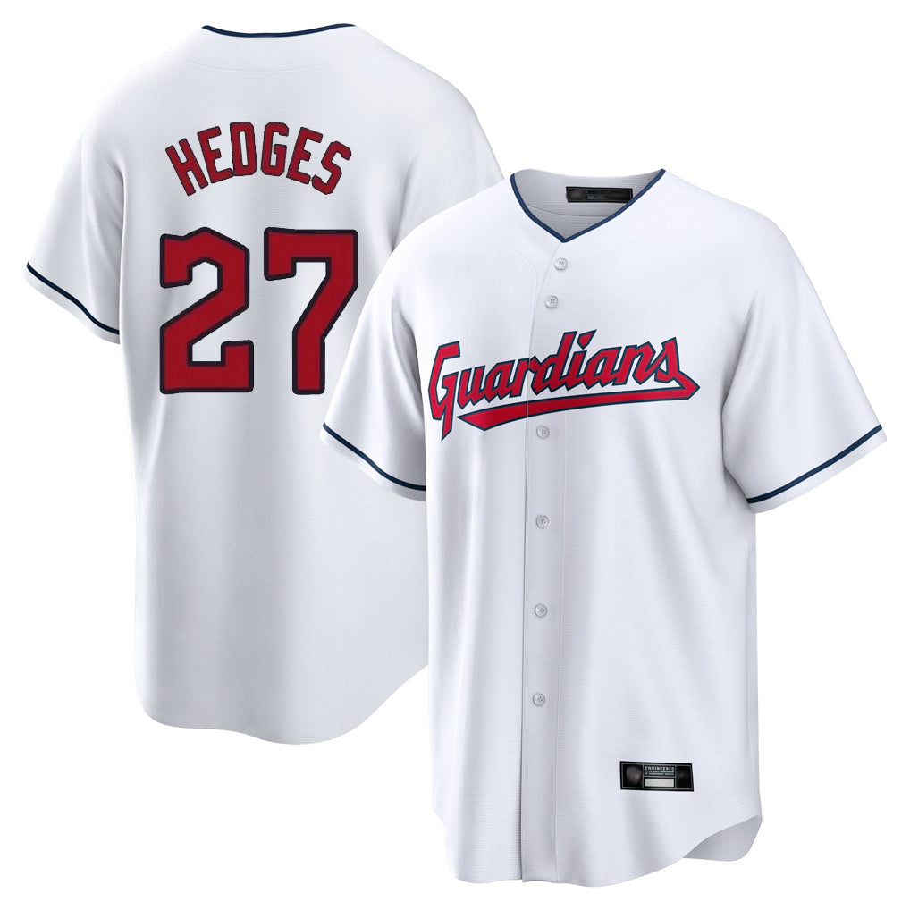 Cleveland Guardians #27 Austin Hedges Player White CLOTHIN Home Game Stitched Jerseys