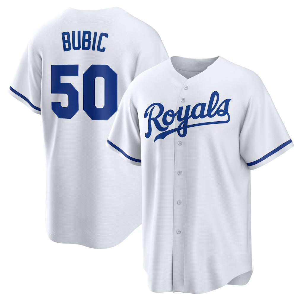 Kansas City Royals #50 Kris Bubic CLOTHIN White Home Replica Jersey