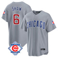 Chicago Cubs #6 Matt Shaw Player Gray CLOTHIN 150th Anniversary Home Game Stitched Jerseys