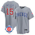 Chicago Cubs #15 Carson Kelly Player Gray CLOTHIN 150th Anniversary Home Game Stitched Jerseys