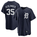 Detroit Tigers #35 Justin Verlander Player Navy CLOTHIN Game Home Stitched Jerseys