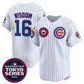 Chicago Cubs #16 Patrick Wisdom White CLOTHIN 2025 Tokyo Series Limited Stitched Jersey