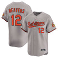 Baltimore Orioles #12 Dylan Beavers Player Gray CLOTHIN Limited Home Game Stitched Jerseys