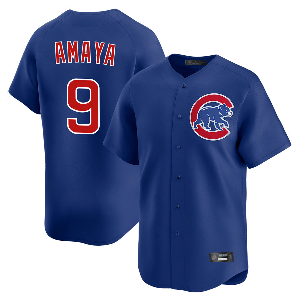 Chicago Cubs #9 Miguel Amaya Player Royal CLOTHIN Limited Home Stitched Jerseys