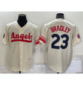 Los Angeles Angels #23 Archie Bradley Cream CLOTHIN 2022 City Connect Cool Base Stitched Jersey