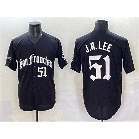 San Francisco Giants #51 Jung Hoo Lee Black CLOTHIN 'Gothic Fog Edition' Vapor Premier Limited Stitched Jersey