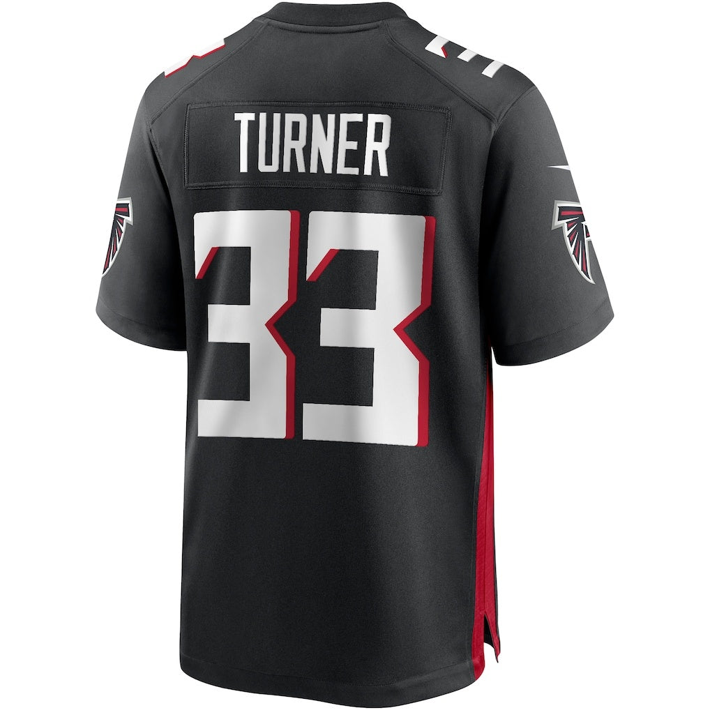 A.Falcons #33 Michael Turner Black CLOTHIN Game Retired Player Jersey