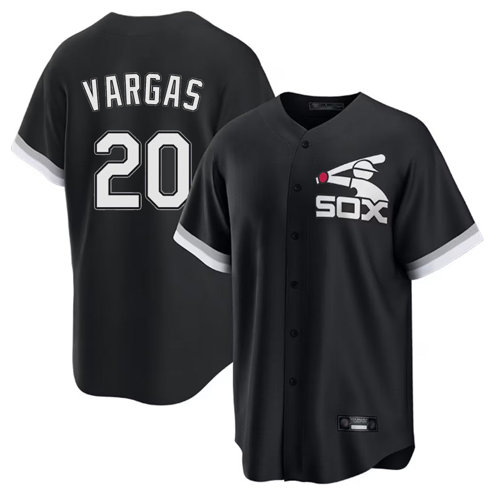 Chicago White Sox #20 Miguel Vargas Player Black CLOTHIN Spring Training Game Stitched Jerseys