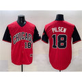 Chicago White Sox #18 Pilsen Red Black CLOTHIN 2025 City Connect Limited Stitched Jersey