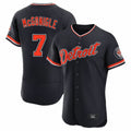 Detroit Tigers #7 Kevin McGonigle Player Navy CLOTHIN Limited Elite Home Game Stitched Jerseys
