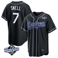 Los Angeles Dodgers #7 Blake Snell Player Black CLOTHIN Carbon Limited World Series Home Stitched Jerseys