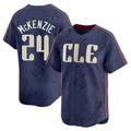Cleveland Guardians #24 Triston McKenzie Player Navy CLOTHIN City Connect Limited Home Stitched Jerseys