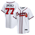 Atlanta Braves #77 Joe Jimenez Player White CLOTHIN Home Game Stitched Jerseys