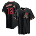 Arizona Diamondbacks #12 Lourdes Gurriel Jr. Black CLOTHIN Cool Base Stitched Jersey