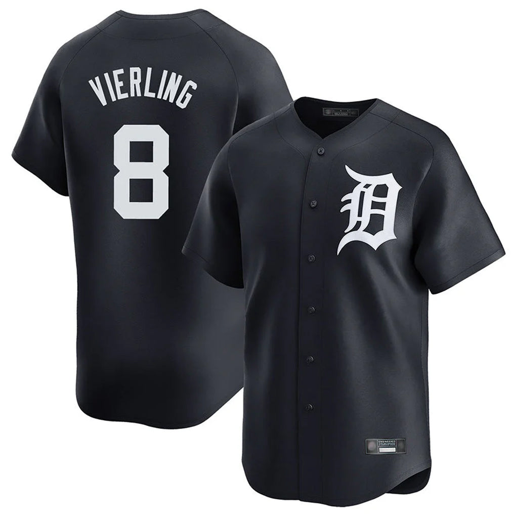 Detroit Tigers #8 Matt Vierling Player Navy CLOTHIN Home Limited Game Stitched Jerseys