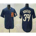 Detroit Tigers #34 Jake Rogers Navy CLOTHIN Alternate With Patch Cool Base Stitched Jersey