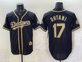 Los Angeles Dodgers #17 Shohei Ohtani Black CLOTHIN 2026 Armed Forces Day Stitched Jersey