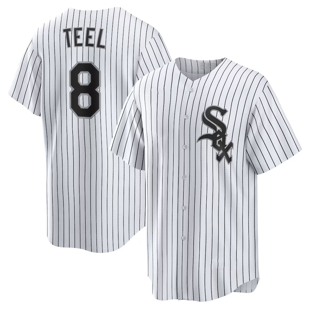Chicago White Sox #8 Kyle Teel White CLOTHIN Home Replica Jersey