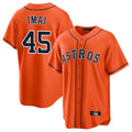 Houston Astros #45 Tatsuya Imai Player Orange CLOTHIN Home Game Stitched Jerseys