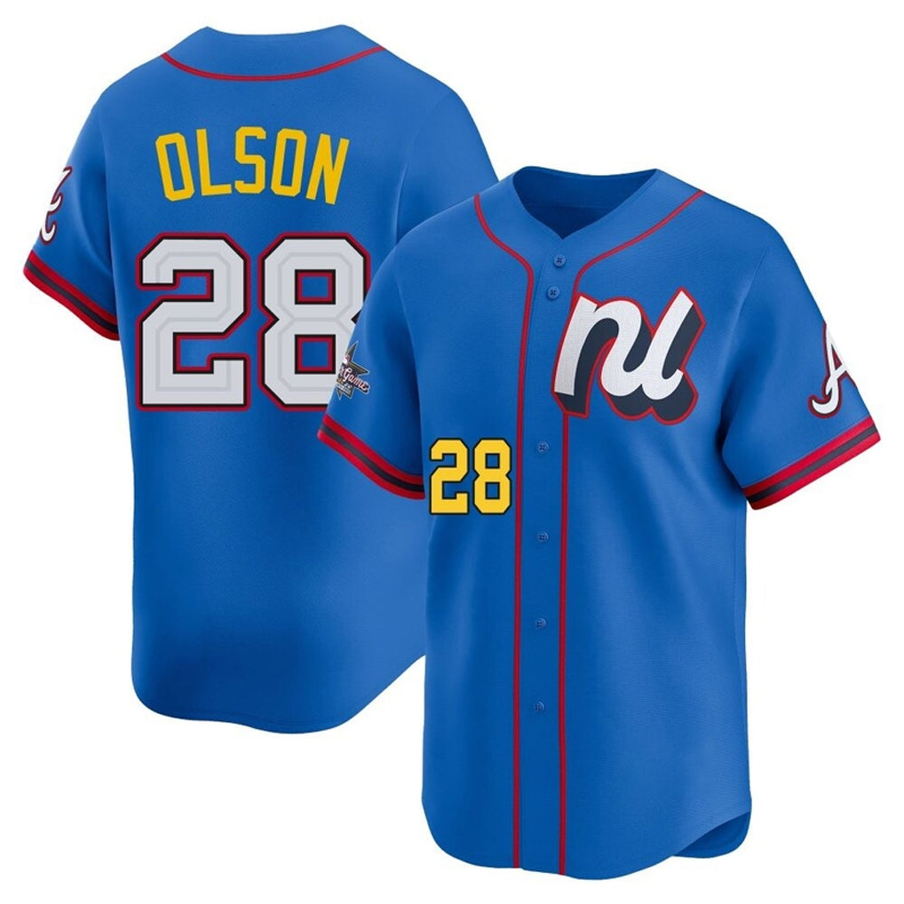 Atlanta Braves #28 Matt Olson Player Royal CLOTHIN National League All-Star Edition Game Stitched Jerseys