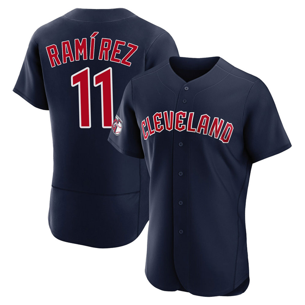 Cleveland Guardians #11 Jose Ramirez Player Navy CLOTHIN Limited Elite Home Stitched Jerseys