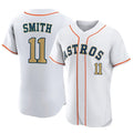 Houston Astros #11 Cam Smith Player Gold CLOTHIN Collection Limited Elite Home Stitched Jerseys